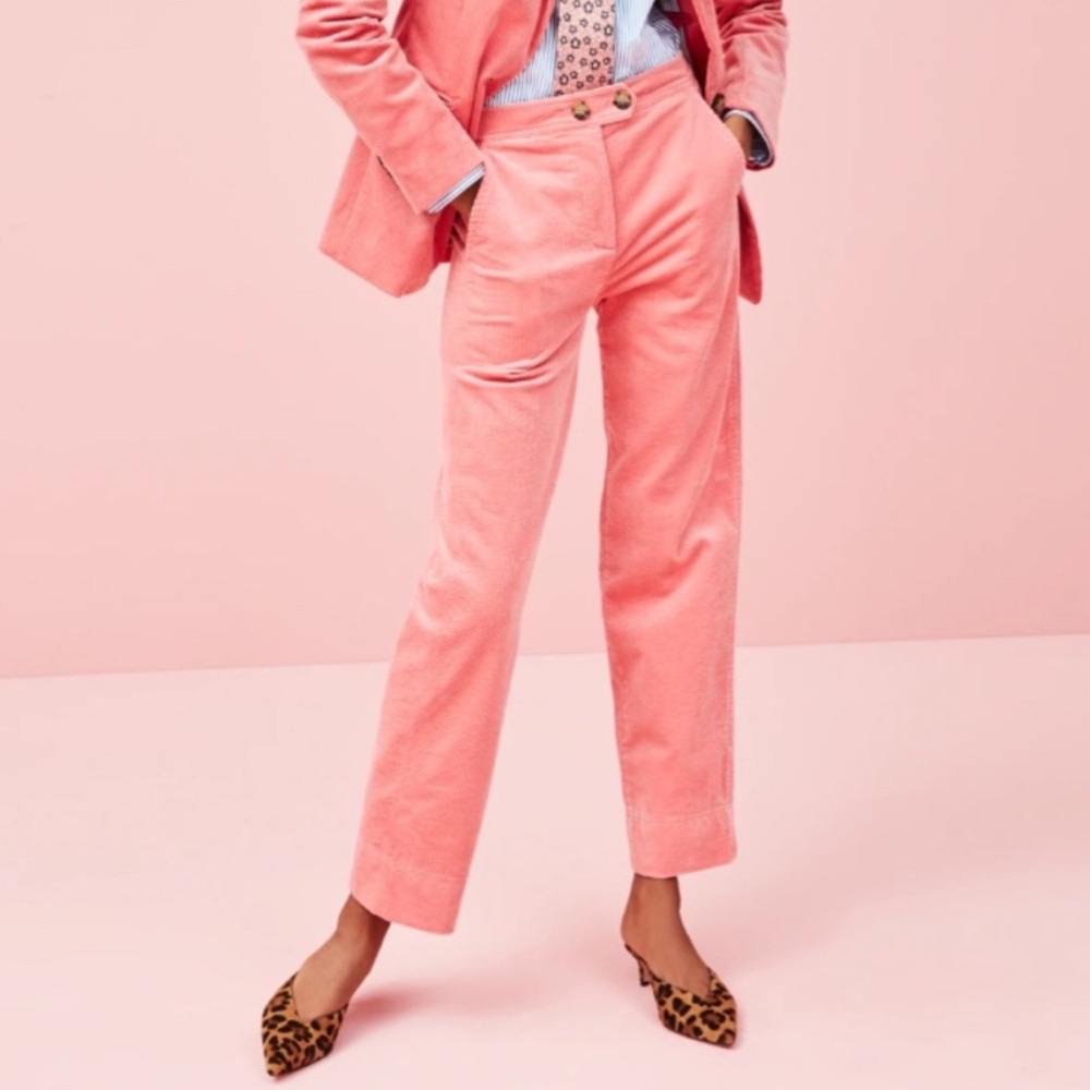 J. Crew Stovepipe Pant in Corduroy - Pale Blush - 12P